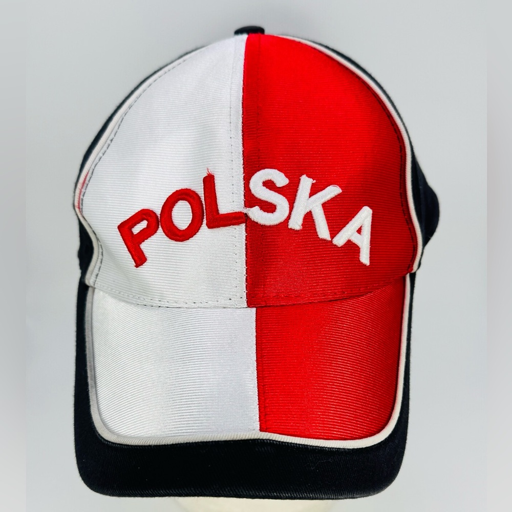 Polska Poland Cap Adult Adjustable White Red Hat Strapback HILL Brand